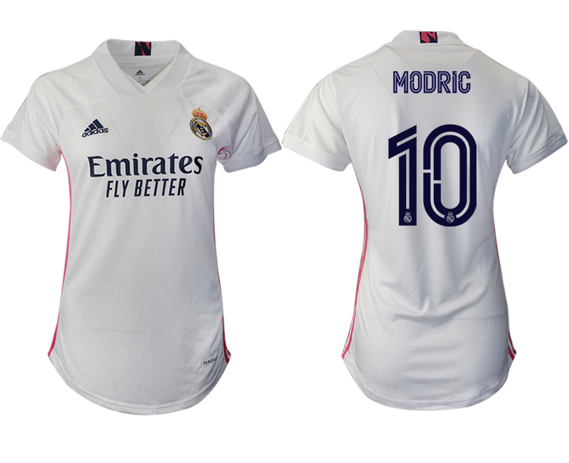 Women 2020-2021 Real Madrid home aaa version #10 white Soccer Jerseys